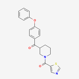 molecular formula C22H20N2O3S B6062923 (4-phenoxyphenyl)[1-(1,3-thiazol-5-ylcarbonyl)-3-piperidinyl]methanone 