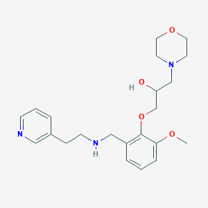 molecular formula C22H31N3O4 B6062952 1-[2-methoxy-6-({[2-(3-pyridinyl)ethyl]amino}methyl)phenoxy]-3-(4-morpholinyl)-2-propanol 