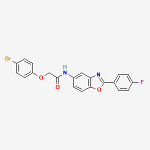 molecular formula C21H14BrFN2O3 B6062986 2-(4-bromophenoxy)-N-[2-(4-fluorophenyl)-1,3-benzoxazol-5-yl]acetamide 