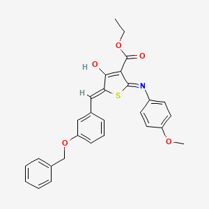 molecular formula C28H25NO5S B6063038 ethyl 5-[3-(benzyloxy)benzylidene]-2-[(4-methoxyphenyl)amino]-4-oxo-4,5-dihydro-3-thiophenecarboxylate 