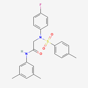 molecular formula C23H23FN2O3S B6063055 N~1~-(3,5-dimethylphenyl)-N~2~-(4-fluorophenyl)-N~2~-[(4-methylphenyl)sulfonyl]glycinamide 