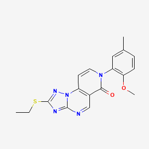 molecular formula C18H17N5O2S B6063137 2-(ethylthio)-7-(2-methoxy-5-methylphenyl)pyrido[3,4-e][1,2,4]triazolo[1,5-a]pyrimidin-6(7H)-one CAS No. 1158589-06-0