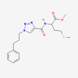 molecular formula C18H24N4O3S B6063142 methyl N-{[1-(3-phenylpropyl)-1H-1,2,3-triazol-4-yl]carbonyl}methioninate 