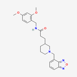 molecular formula C24H30N4O4 B6063148 3-[1-(2,1,3-benzoxadiazol-4-ylmethyl)-3-piperidinyl]-N-(2,4-dimethoxybenzyl)propanamide 