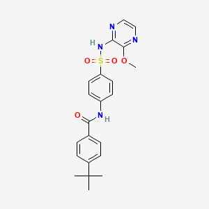 molecular formula C22H24N4O4S B6063192 4-tert-butyl-N-(4-{[(3-methoxy-2-pyrazinyl)amino]sulfonyl}phenyl)benzamide CAS No. 5533-96-0