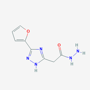 molecular formula C8H9N5O2 B6063199 2-[3-(2-furyl)-1H-1,2,4-triazol-5-yl]acetohydrazide 