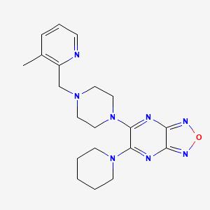 molecular formula C20H26N8O B6063201 5-{4-[(3-methyl-2-pyridinyl)methyl]-1-piperazinyl}-6-(1-piperidinyl)[1,2,5]oxadiazolo[3,4-b]pyrazine 
