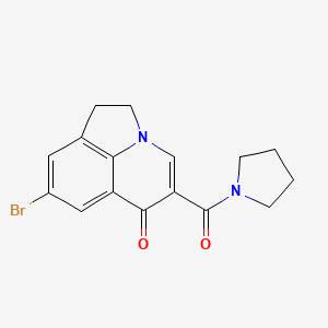 molecular formula C16H15BrN2O2 B6063207 8-bromo-5-(1-pyrrolidinylcarbonyl)-1,2-dihydro-6H-pyrrolo[3,2,1-ij]quinolin-6-one 