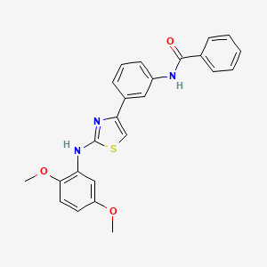 molecular formula C24H21N3O3S B6063224 N-(3-{2-[(2,5-dimethoxyphenyl)amino]-1,3-thiazol-4-yl}phenyl)benzamide 