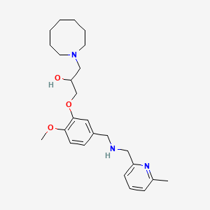molecular formula C25H37N3O3 B6063232 1-(1-azocanyl)-3-[2-methoxy-5-({[(6-methyl-2-pyridinyl)methyl]amino}methyl)phenoxy]-2-propanol 