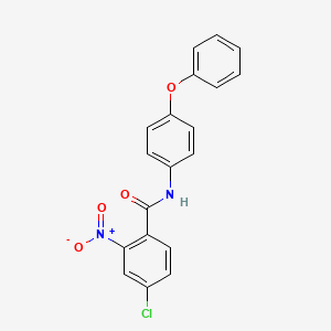 molecular formula C19H13ClN2O4 B6063248 4-chloro-2-nitro-N-(4-phenoxyphenyl)benzamide 