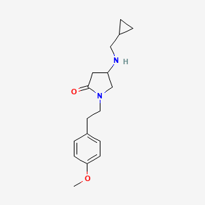 molecular formula C17H24N2O2 B6063290 4-[(cyclopropylmethyl)amino]-1-[2-(4-methoxyphenyl)ethyl]-2-pyrrolidinone 