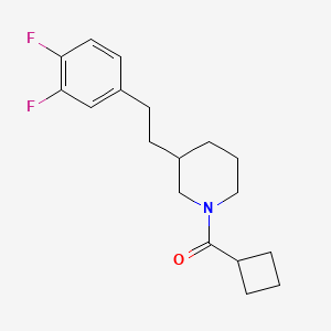 molecular formula C18H23F2NO B6063310 1-(cyclobutylcarbonyl)-3-[2-(3,4-difluorophenyl)ethyl]piperidine 