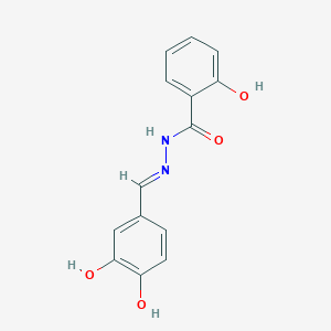 molecular formula C14H12N2O4 B6063314 N'-(3,4-dihydroxybenzylidene)-2-hydroxybenzohydrazide 