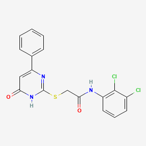 molecular formula C18H13Cl2N3O2S B6063394 N-(2,3-dichlorophenyl)-2-[(4-oxo-6-phenyl-1,4-dihydro-2-pyrimidinyl)thio]acetamide 