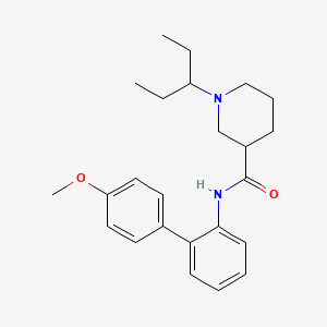 molecular formula C24H32N2O2 B6063399 1-(1-ethylpropyl)-N-(4'-methoxy-2-biphenylyl)-3-piperidinecarboxamide 