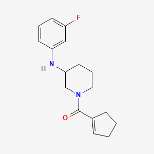 molecular formula C17H21FN2O B6063410 1-(1-cyclopenten-1-ylcarbonyl)-N-(3-fluorophenyl)-3-piperidinamine 