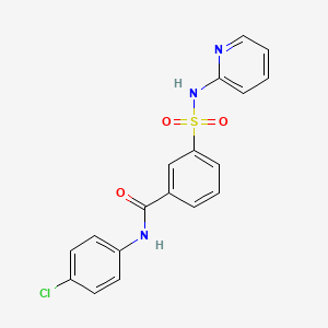 molecular formula C18H14ClN3O3S B6063470 N-(4-chlorophenyl)-3-[(2-pyridinylamino)sulfonyl]benzamide 