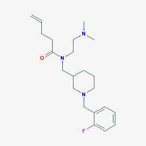 molecular formula C22H34FN3O B6063495 N-[2-(dimethylamino)ethyl]-N-{[1-(2-fluorobenzyl)-3-piperidinyl]methyl}-4-pentenamide 