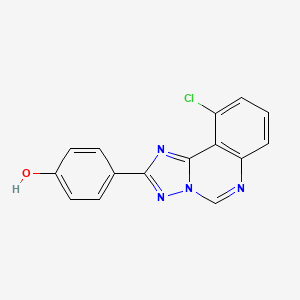 molecular formula C15H9ClN4O B6063516 4-(10-chloro[1,2,4]triazolo[1,5-c]quinazolin-2-yl)phenol 
