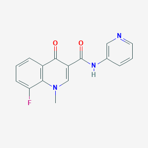 molecular formula C16H12FN3O2 B6063524 8-fluoro-1-methyl-4-oxo-N-3-pyridinyl-1,4-dihydro-3-quinolinecarboxamide 