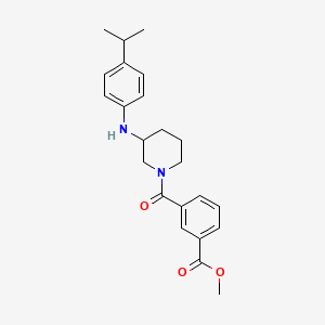 molecular formula C23H28N2O3 B6063559 methyl 3-({3-[(4-isopropylphenyl)amino]-1-piperidinyl}carbonyl)benzoate 