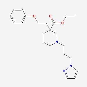 ethyl 3-(2-phenoxyethyl)-1-[3-(1H-pyrazol-1-yl)propyl]-3-piperidinecarboxylate