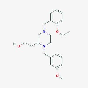 molecular formula C23H32N2O3 B6063585 2-[4-(2-ethoxybenzyl)-1-(3-methoxybenzyl)-2-piperazinyl]ethanol 