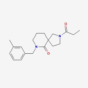 molecular formula C19H26N2O2 B6063591 7-(3-methylbenzyl)-2-propionyl-2,7-diazaspiro[4.5]decan-6-one 