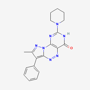 8-methyl-7-phenyl-2-(1-piperidinyl)pyrazolo[5,1-c]pyrimido[4,5-e][1,2,4]triazin-4(3H)-one