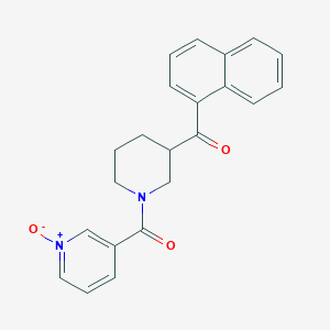 molecular formula C22H20N2O3 B6063614 1-naphthyl{1-[(1-oxido-3-pyridinyl)carbonyl]-3-piperidinyl}methanone 