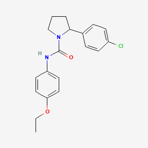 molecular formula C19H21ClN2O2 B6063637 2-(4-chlorophenyl)-N-(4-ethoxyphenyl)-1-pyrrolidinecarboxamide 