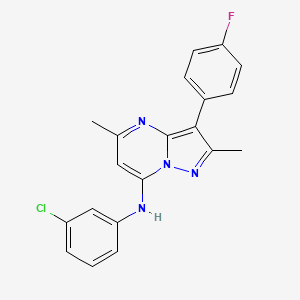 N-(3-chlorophenyl)-3-(4-fluorophenyl)-2,5-dimethylpyrazolo[1,5-a]pyrimidin-7-amine