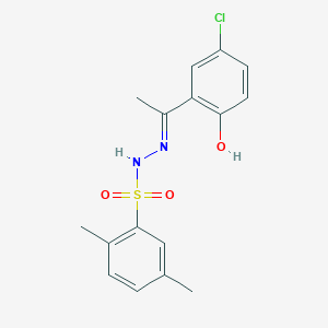N'-[1-(5-chloro-2-hydroxyphenyl)ethylidene]-2,5-dimethylbenzenesulfonohydrazide