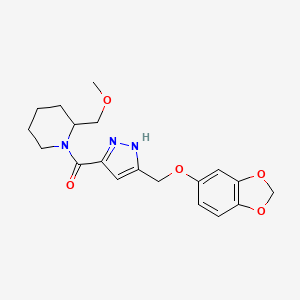 1-({5-[(1,3-benzodioxol-5-yloxy)methyl]-1H-pyrazol-3-yl}carbonyl)-2-(methoxymethyl)piperidine