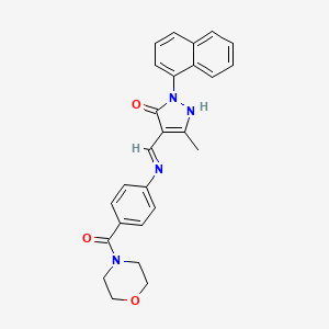 (4Z)-5-methyl-4-({[4-(morpholin-4-ylcarbonyl)phenyl]amino}methylidene)-2-(naphthalen-1-yl)-2,4-dihydro-3H-pyrazol-3-one