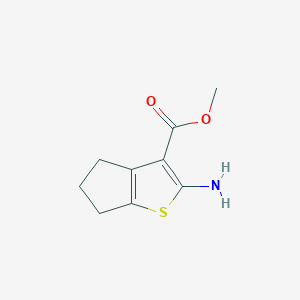 molecular formula C9H11NO2S B060639 methyl 2-amino-5,6-dihydro-4H-cyclopenta[b]thiophene-3-carboxylate CAS No. 184174-80-9