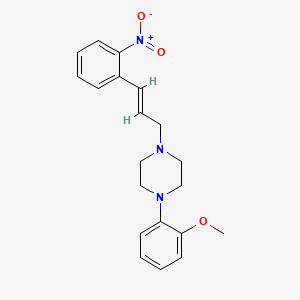 1-(2-methoxyphenyl)-4-[(E)-3-(2-nitrophenyl)prop-2-enyl]piperazine