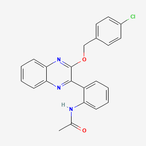 N-(2-{3-[(4-CHLOROPHENYL)METHOXY]QUINOXALIN-2-YL}PHENYL)ACETAMIDE