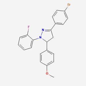 5-(4-Bromophenyl)-2-(2-fluorophenyl)-3-(4-methoxyphenyl)-3,4-dihydropyrazole