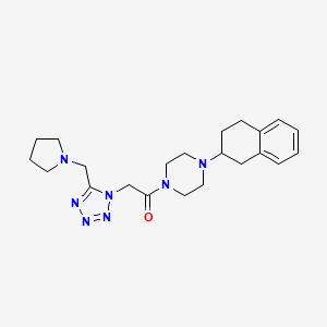 1-{[5-(1-pyrrolidinylmethyl)-1H-tetrazol-1-yl]acetyl}-4-(1,2,3,4-tetrahydro-2-naphthalenyl)piperazine