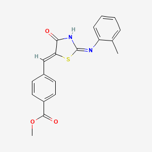 methyl 4-{[2-[(2-methylphenyl)amino]-4-oxo-1,3-thiazol-5(4H)-ylidene]methyl}benzoate