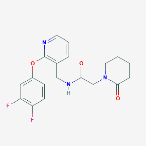 N-[[2-(3,4-difluorophenoxy)pyridin-3-yl]methyl]-2-(2-oxopiperidin-1-yl)acetamide