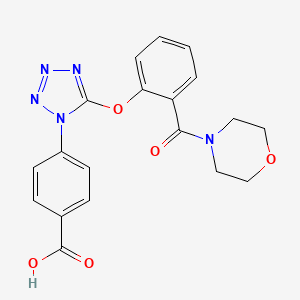 4-{5-[2-(4-morpholinylcarbonyl)phenoxy]-1H-tetrazol-1-yl}benzoic acid