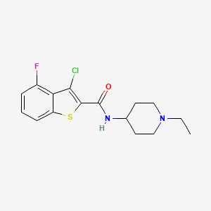 3-chloro-N-(1-ethylpiperidin-4-yl)-4-fluoro-1-benzothiophene-2-carboxamide