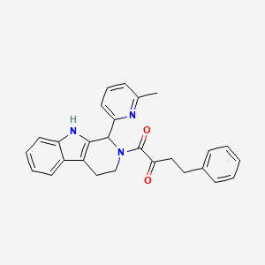 1-[1-(6-methyl-2-pyridinyl)-1,3,4,9-tetrahydro-2H-beta-carbolin-2-yl]-1-oxo-4-phenyl-2-butanone