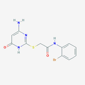 2-[(4-AMINO-6-OXO-1,6-DIHYDRO-2-PYRIMIDINYL)SULFANYL]-N~1~-(2-BROMOPHENYL)ACETAMIDE