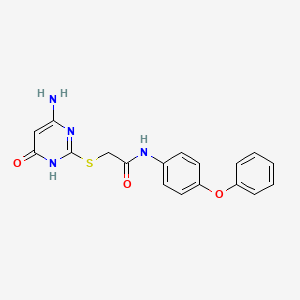 molecular formula C18H16N4O3S B6064002 2-[(4-amino-6-oxo-1,6-dihydro-2-pyrimidinyl)thio]-N-(4-phenoxyphenyl)acetamide 