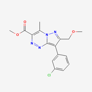 methyl 8-(3-chlorophenyl)-7-(methoxymethyl)-4-methylpyrazolo[5,1-c][1,2,4]triazine-3-carboxylate