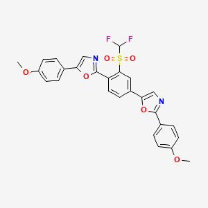 molecular formula C27H20F2N2O6S B6064039 2-[2-(Difluoromethylsulfonyl)-4-[2-(4-methoxyphenyl)-1,3-oxazol-5-yl]phenyl]-5-(4-methoxyphenyl)-1,3-oxazole 